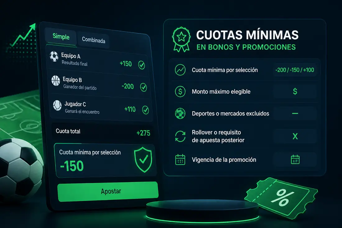 Requisitos de cuota mínima en bonos de apuestas