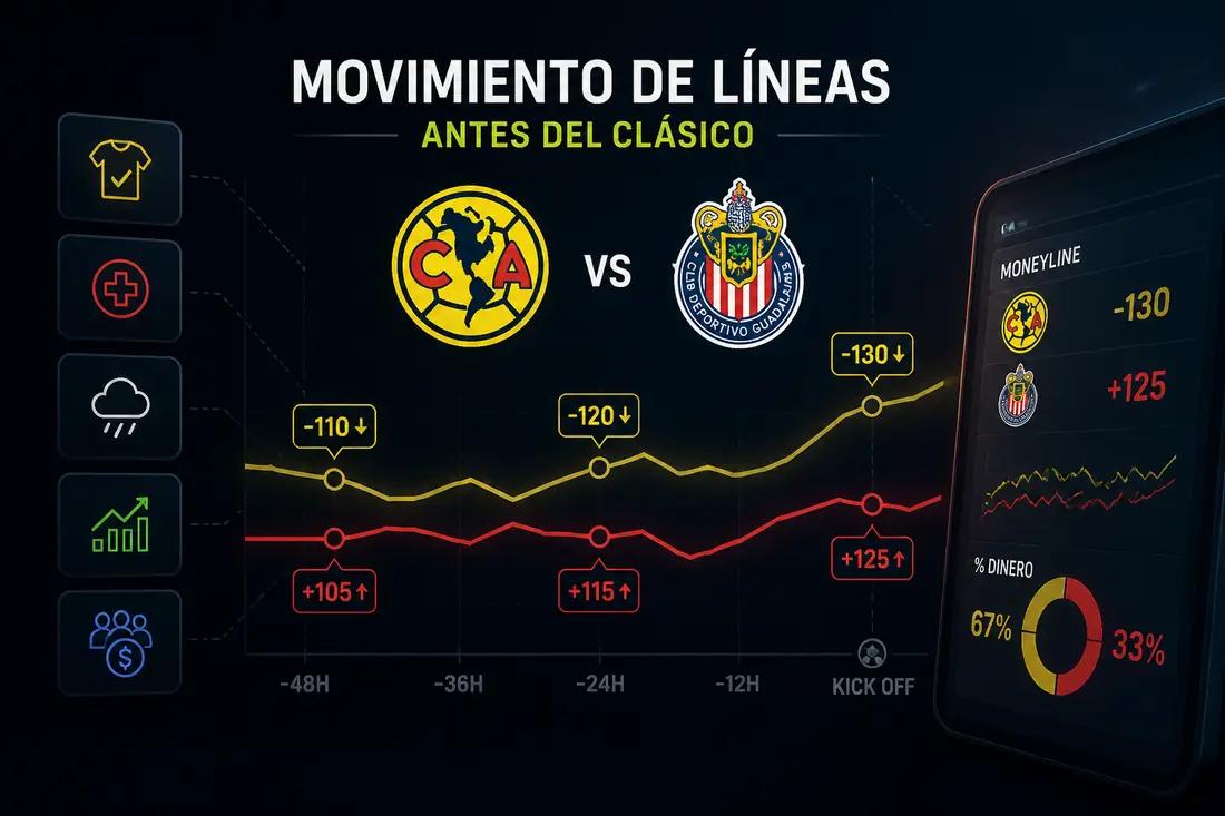 Movimiento de líneas preclásico América vs Chivas